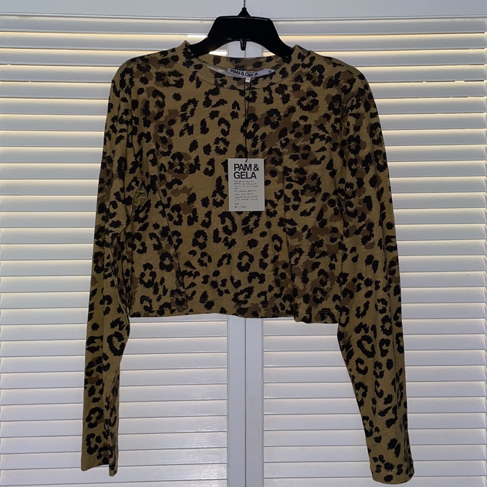 Pam & Gela Jaguar Crop Tee